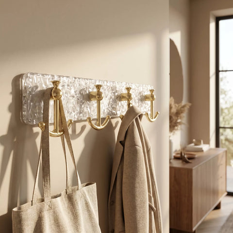 Wall Hook Rack – 4 Double Hooks