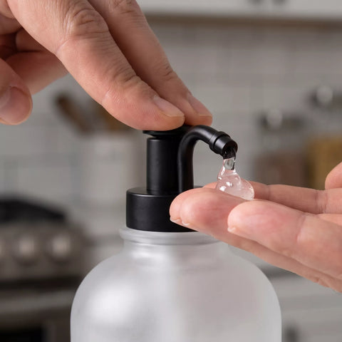 Glass Soap Dispenser – Frosted 500 ML with Strong Pump