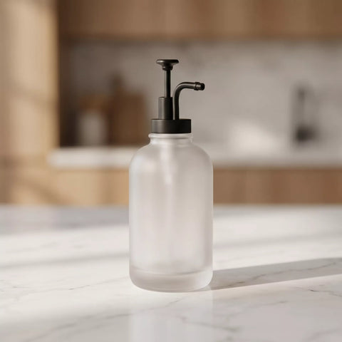 Glass Soap Dispenser – Frosted 500 ML with Strong Pump