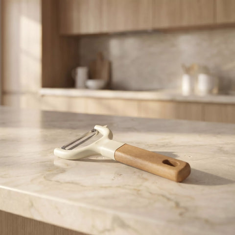 Wooden Handle Vegetable Peeler with Stainless Steel Blade – AITOS