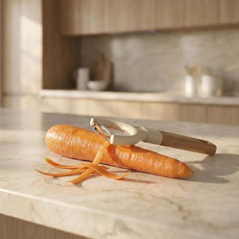 Wooden Handle Vegetable Peeler with Stainless Steel Blade – AITOS