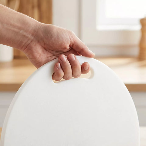 Round White Cutting Board – 35 cm Multipurpose Design