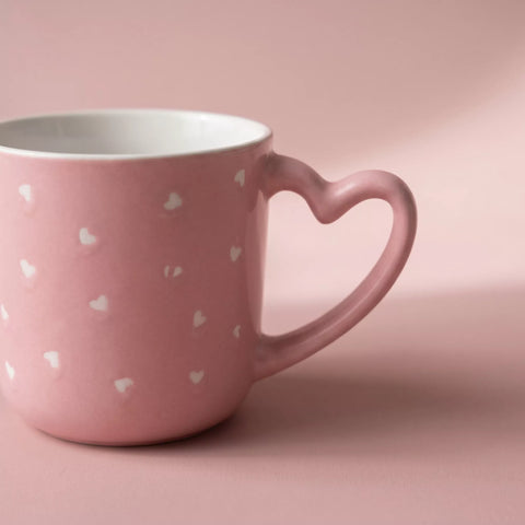 Ceramic Mug with Heart Handle – Cute Minimal Design