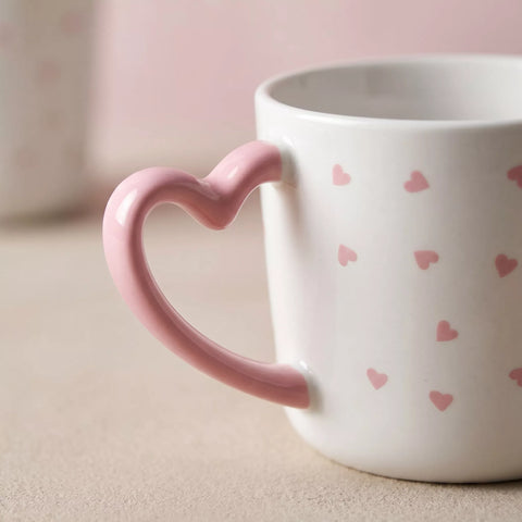 Ceramic Mug with Heart Handle – Cute Minimal Design