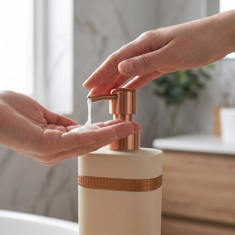 Luxury Soap Dispenser with Gold Pump – 3 Color Variants