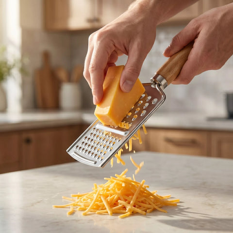 Stainless Steel Hand Grater with Wooden Handle