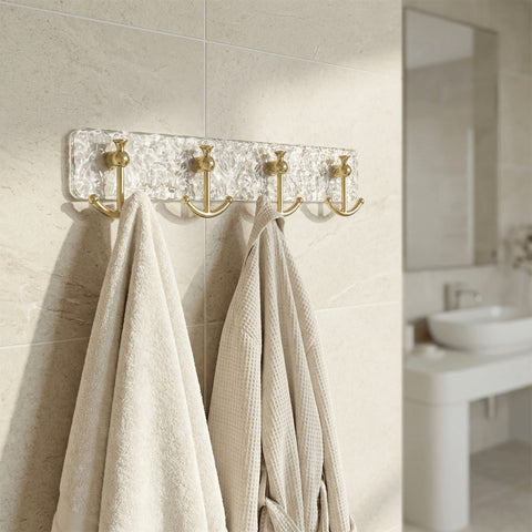 Wall Hook Rack – 4 Double Hooks