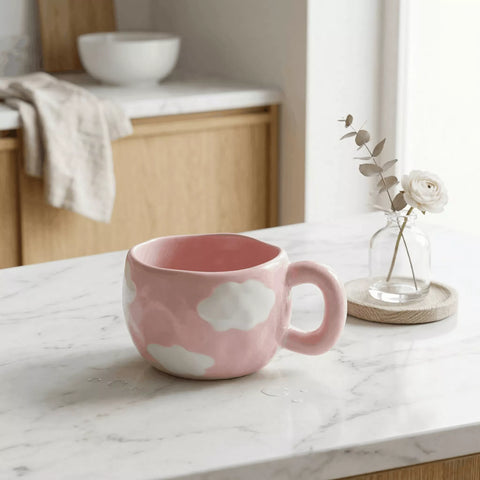 Pink Cloud Ceramic Mug – 300 ml