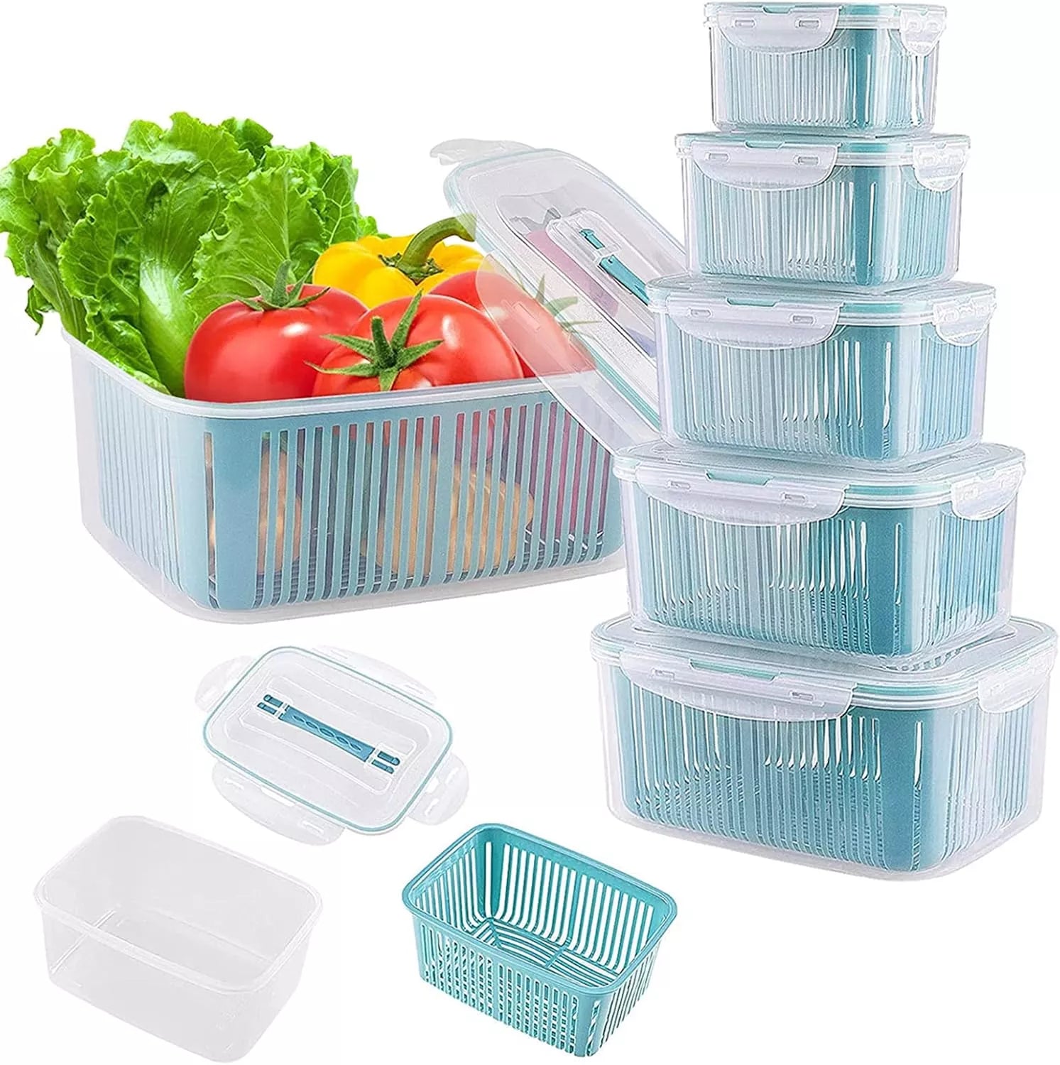 علب تخزين طعام عملية من ILVIA لحفظ الفواكه والخضروات طازجة – Practical Food Storage Containers by ILVIA