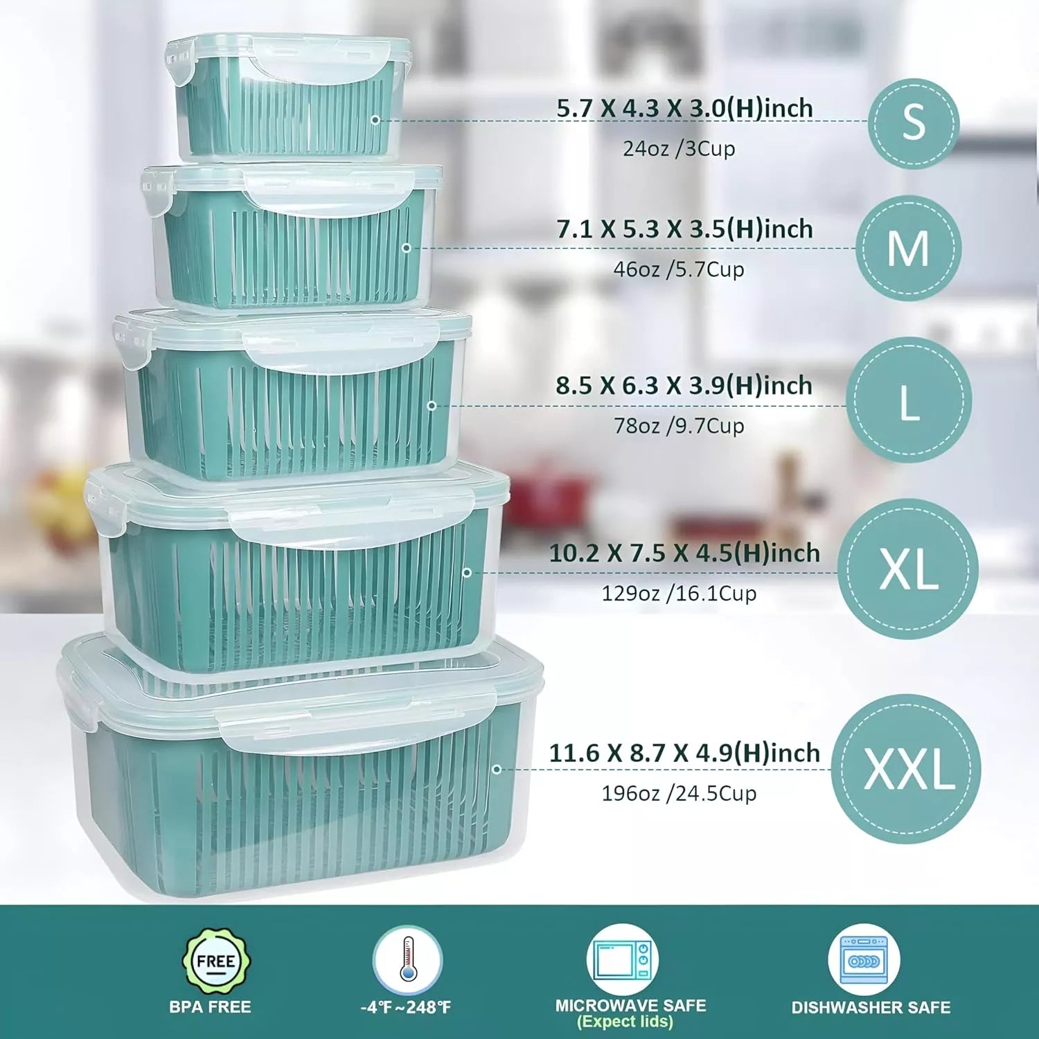 علب تخزين متعددة الاستخدامات لتبريد وتخزين الفواكه – Multiuse Fridge Containers for Fruits