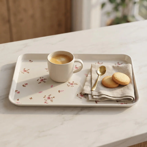 Melamine Serving Tray Set – 8 Pieces with Assorted Designs