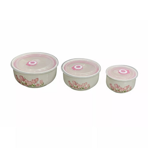 غطاء محكم الإغلاق لحفظ الطعام طازج داخل علب السيراميك – Airtight lid ceramic food storage container detail