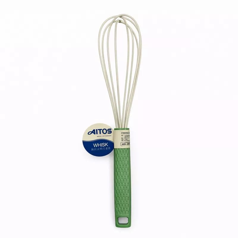 تفاصيل رأس مضرب البيض السيليكون المرن من AITOS – Close-up of AITOS flexible silicone egg whisk head