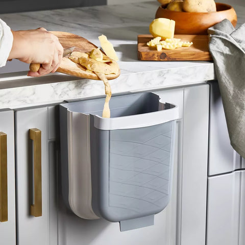 سلة قمامة تُعلّق على درفة المطبخ بدون تركيب – Cabinet door hanging kitchen waste bin