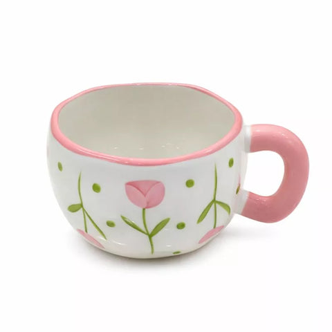 مج سيراميك تصميم زهور – Ceramic mug flowers design