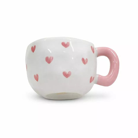 مج سيراميك قلوب صغيرة مع مقبض – Ceramic mug mini hearts with handle