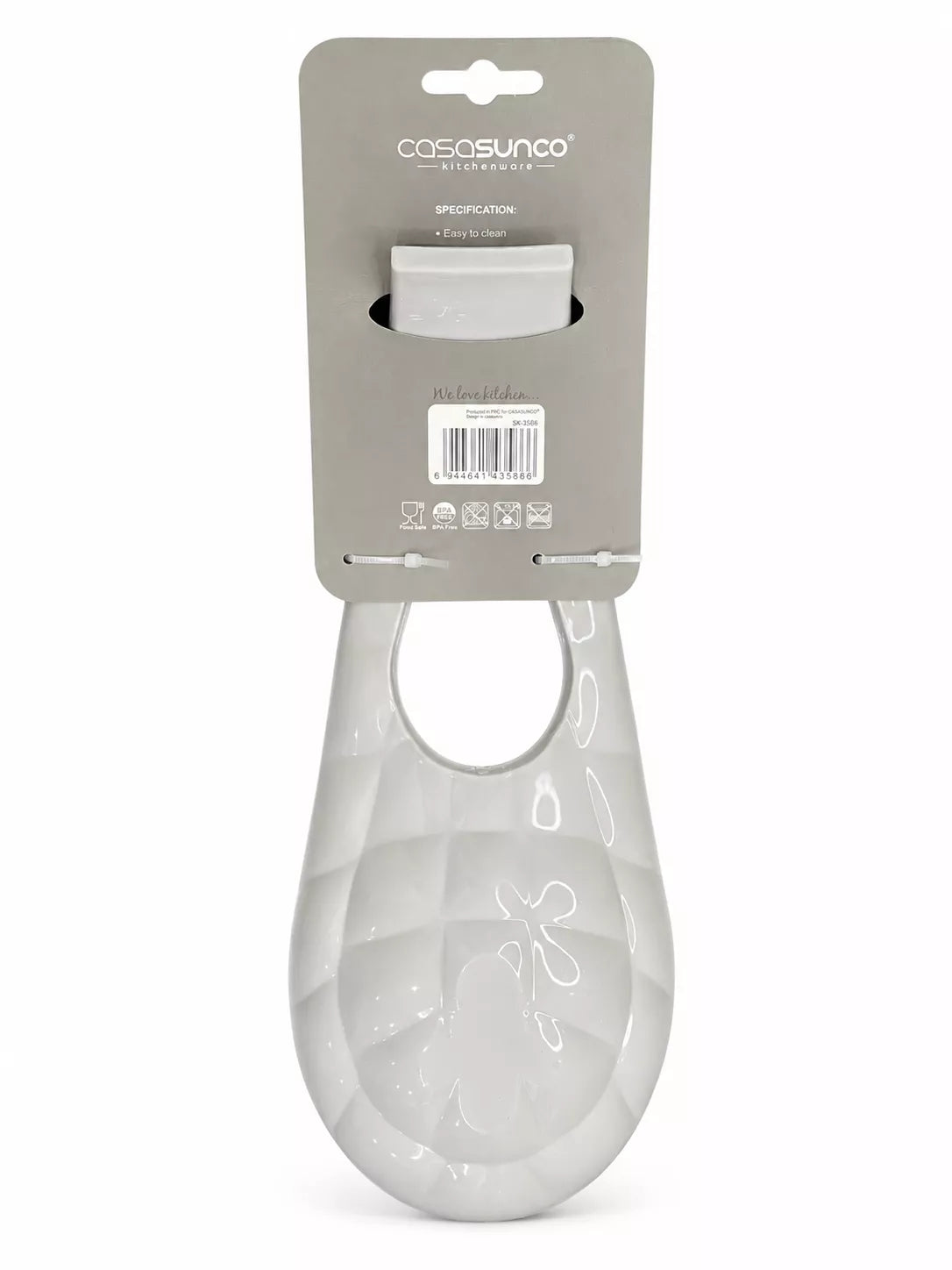 Front view of ceramic spoon rest
