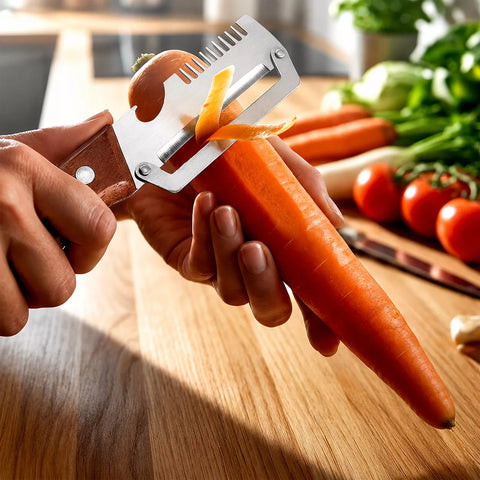 Multi-Function Fruit & Vegetable Peeler with Julienne Cutter & Bottle Opener