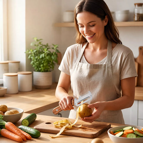 Multi-Function Fruit & Vegetable Peeler with Julienne Cutter & Bottle Opener