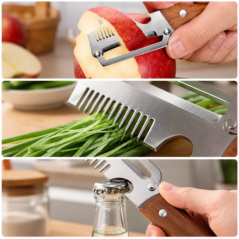 Multi-Function Fruit & Vegetable Peeler with Julienne Cutter & Bottle Opener