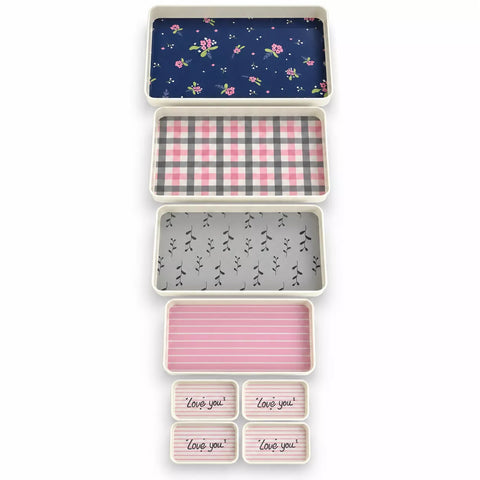 Melamine Serving Tray Set – 8 Pieces with Multiple Sizes