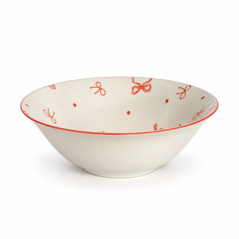 Ribbon Pattern Ceramic Bowl – 17.5 cm