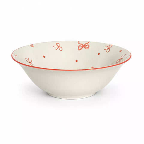 Ribbon Pattern Ceramic Bowl – 17.5 cm