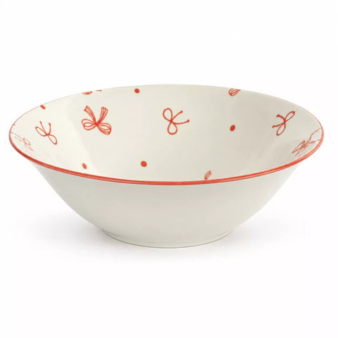 Ribbon Pattern Ceramic Bowl – 17.5 cm