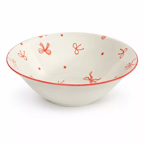 Ribbon Pattern Ceramic Bowl – 17.5 cm
