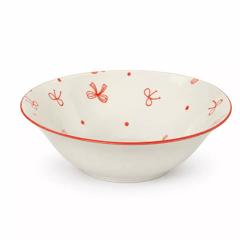 Ribbon Pattern Ceramic Bowl – 17.5 cm