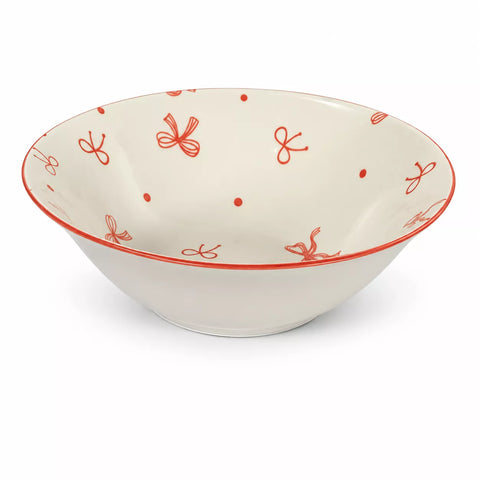 Ribbon Pattern Ceramic Bowl – 17.5 cm