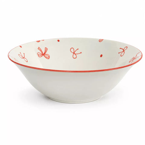 Ribbon Pattern Ceramic Bowl – 17.5 cm