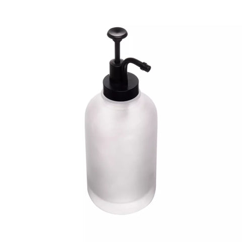 موزع صابون زجاج 500 مل – عرض أمامي يوضح التصميم العصري