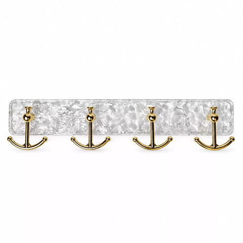Wall Hook Rack with 4 Double Hooks