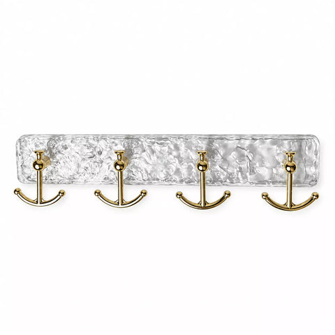 Wall Hook Rack with 4 Double Hooks