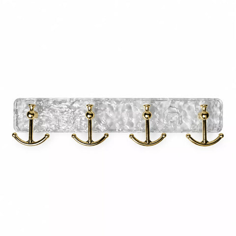 Wall Hook Rack with 4 Double Hooks