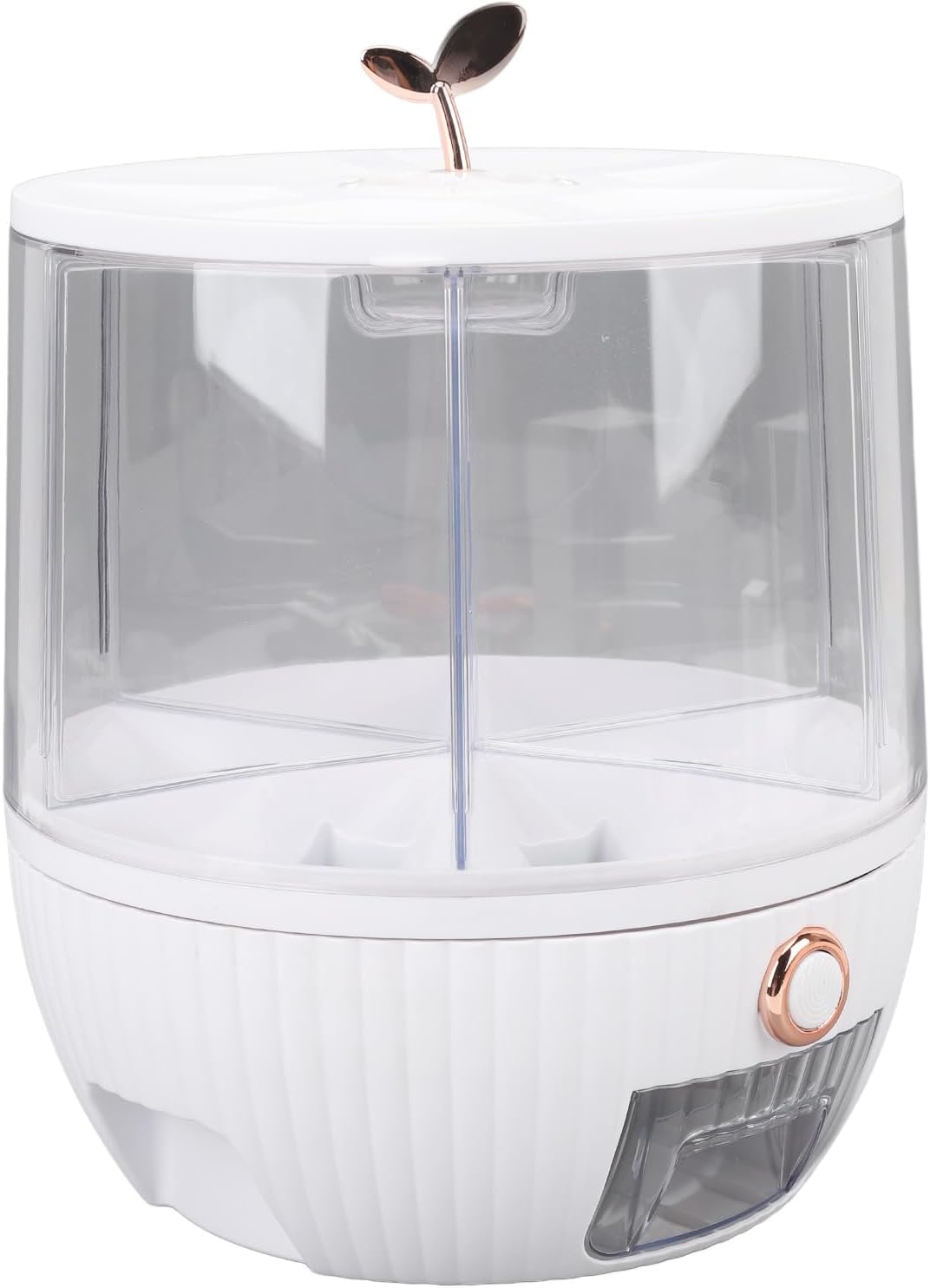 موزّع حبوب 6 أقسام باللون الأبيض – شكل عصري يناسب المطابخ الحديثة