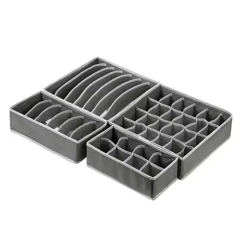 4-Piece Fabric Drawer Organizer Set