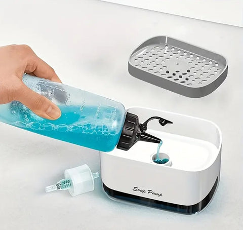 ديسبنسر صابون بمكان إسفنجة – مع إسفنجة تنظيف