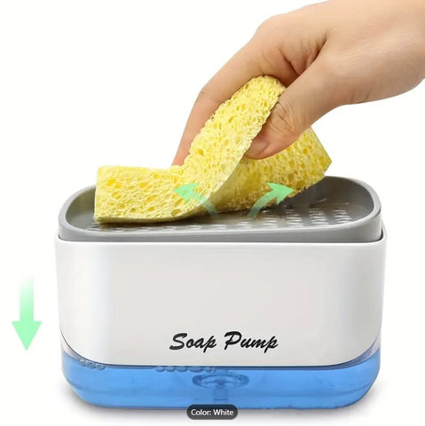 ديسبنسر صابون بمكان إسفنجة – مع إسفنجة تنظيف
