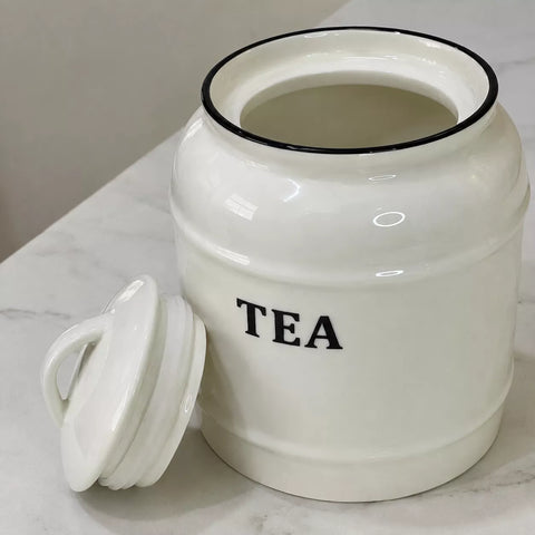 Ceramic Tea, Coffee & Sugar Canister Set – 3 Pieces