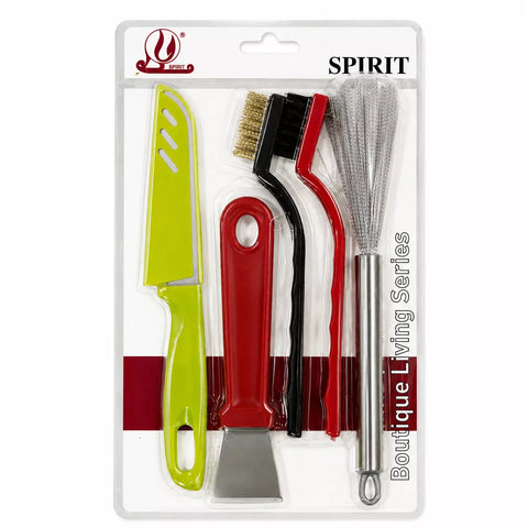 BBQ & Grill Cleaning Tool Set – 5 Pieces