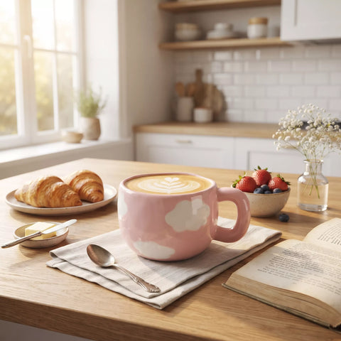 Pink Cloud Ceramic Mug – 300 ml