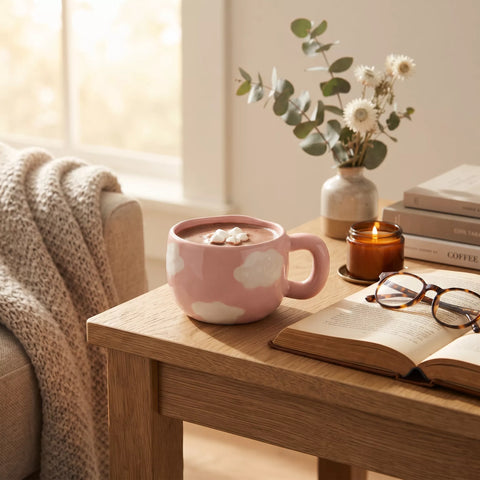 Pink Cloud Ceramic Mug – 300 ml