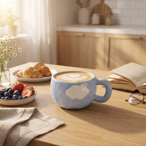Blue Cloud Ceramic Mug – 300 ml