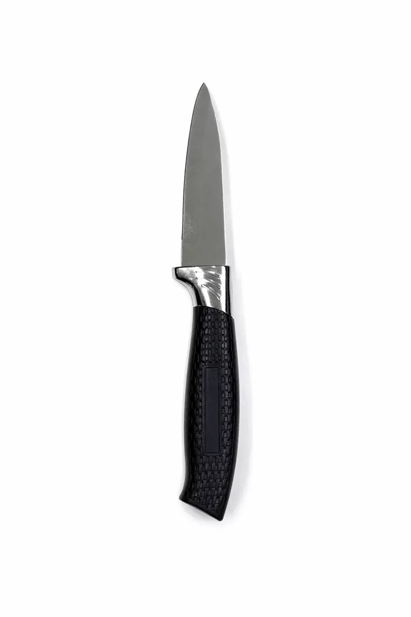 سكينة مطبخ بمقبض مريح لون أسود – Black kitchen knife with ergonomic handle by ILVIA