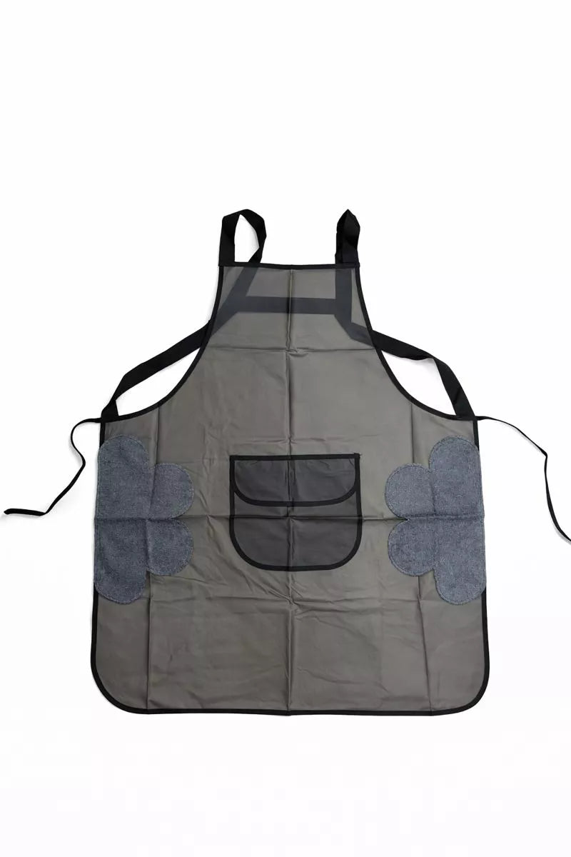 مريلة مطبخ مبطنة بتصميم جانبي واقٍ مع جيب أمامي – Padded kitchen apron with side protection and front pocket by ILVIA