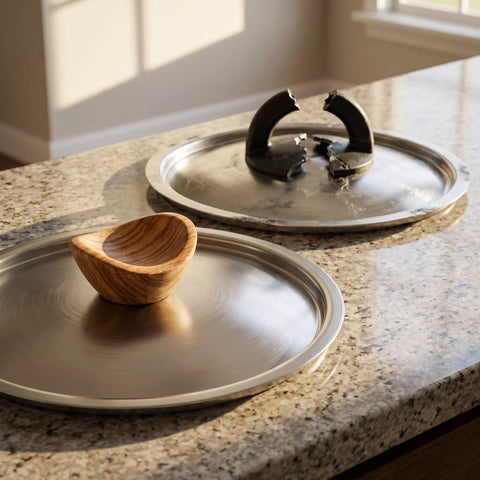 Round Pot Lid Handle – Wood Finish