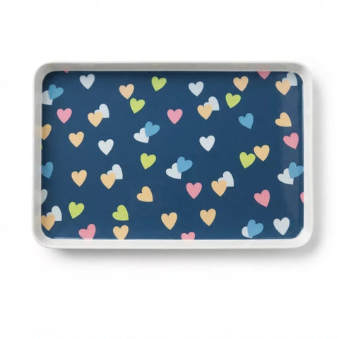 Colorful Hearts Melamine Serving Tray Set – 8 Pieces