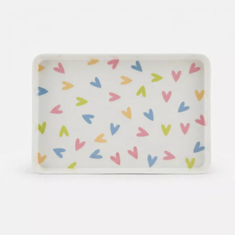 Colorful Hearts Melamine Serving Tray Set – 8 Pieces